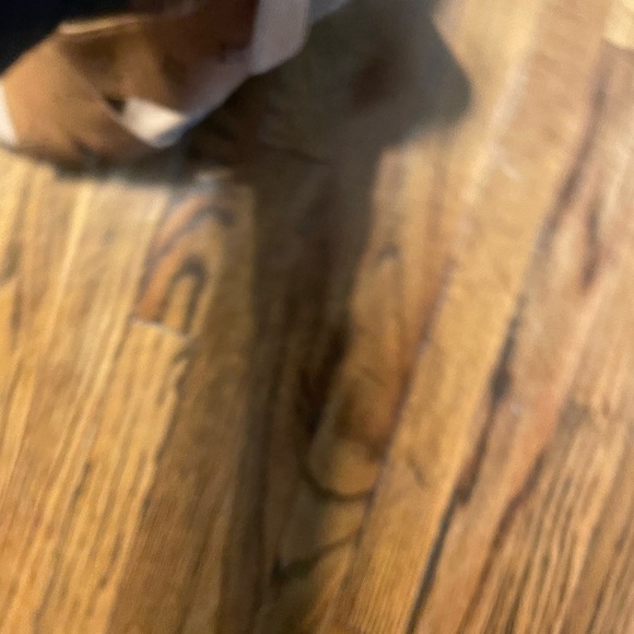 Earth Tan wedge upper heels  with Star Perforations size 9w - Picture 10 of 13